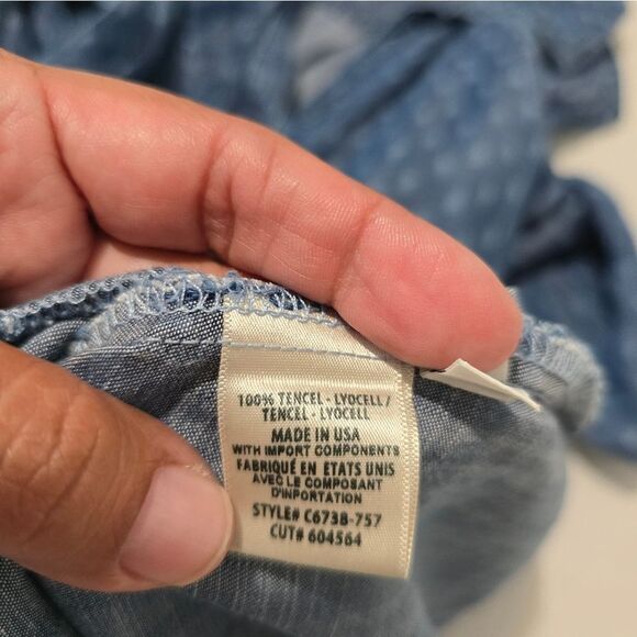 Cloth And Stons By Anthropologie Chambray Shirt Dress Size Large - Picture 4 of 11